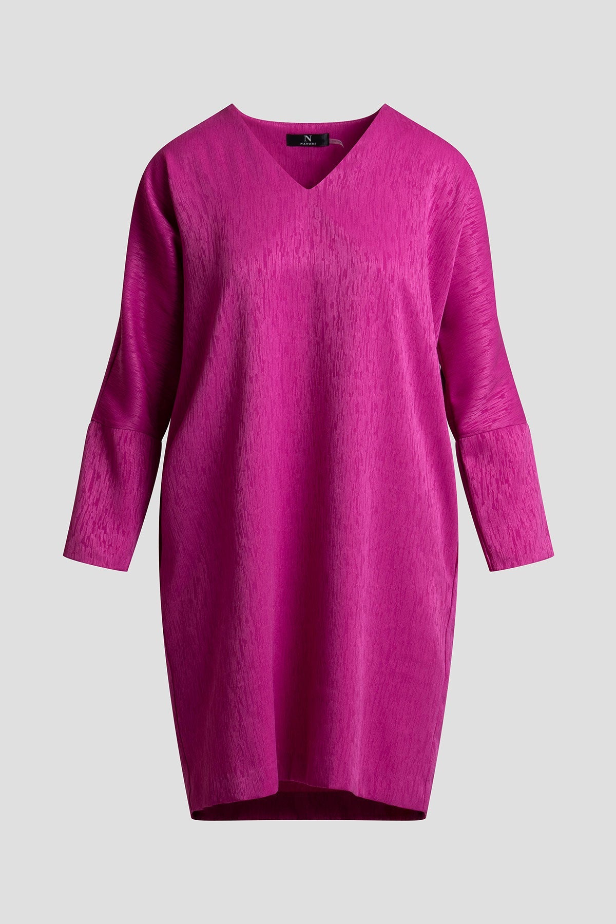 Solid Jacquard Wedge Dress Wildberry