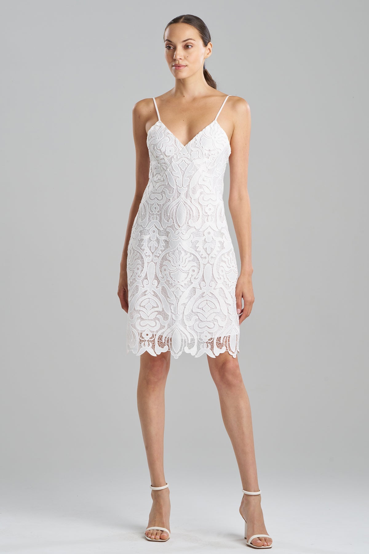 Suzani Lace Slip Dress White