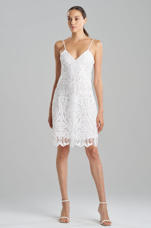 Suzani Lace Slip Dress White