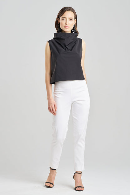 Buy Techno Poplin Cowl Top in Black Online Black