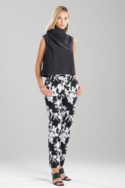 Buy Techno Poplin Cowl Top in Black Online Black