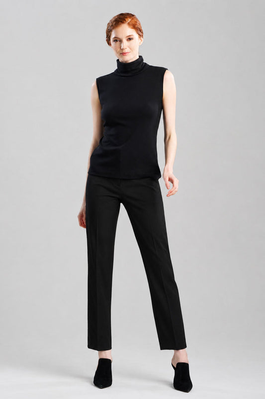 Buy Layering Jersey Sleeveless Turtleneck Top online Black
