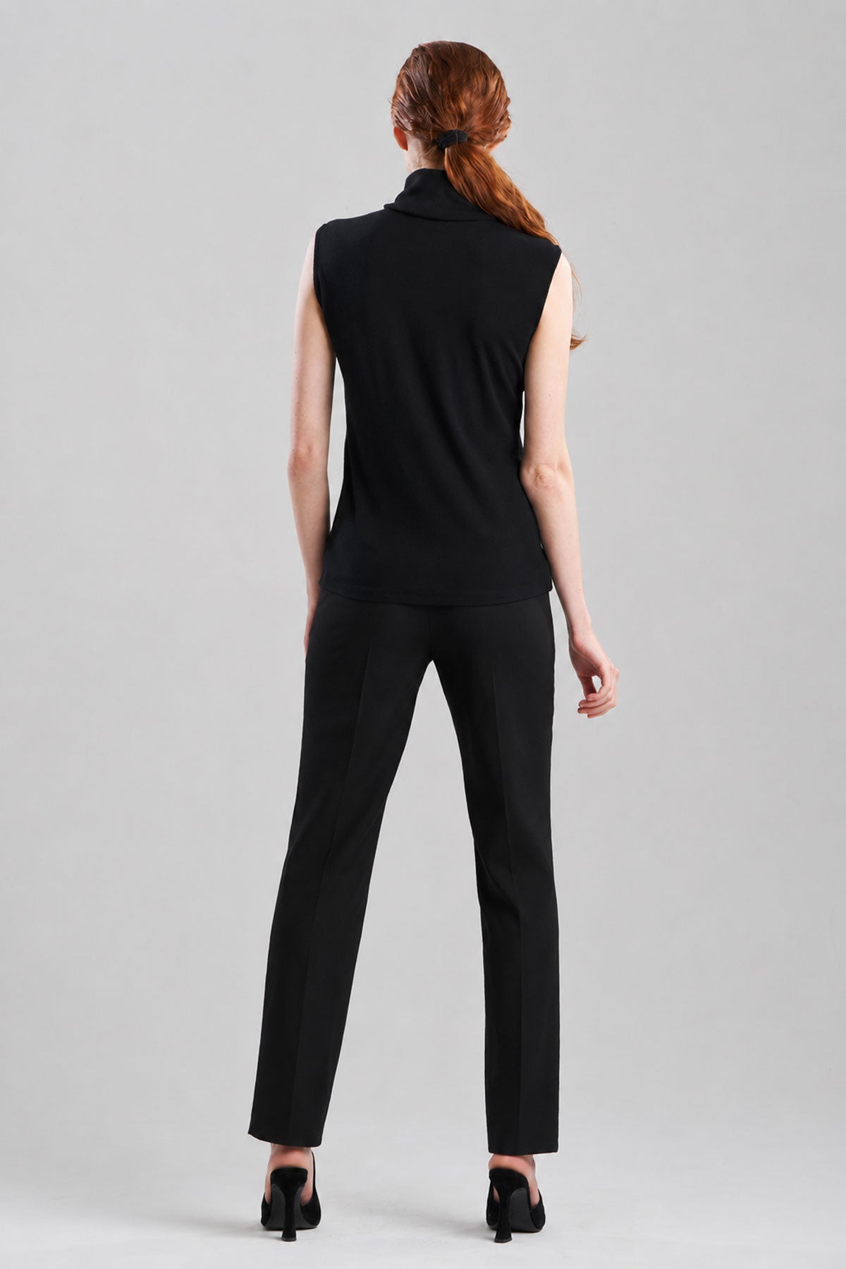 Buy Layering Jersey Sleeveless Turtleneck Top online Black