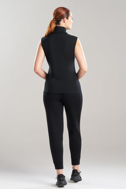 Buy Layering Jersey Sleeveless Turtleneck Top online Black