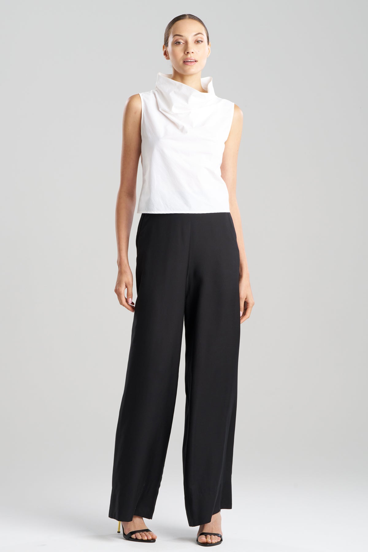 Buy Techno Poplin Cowl Top in White Online White