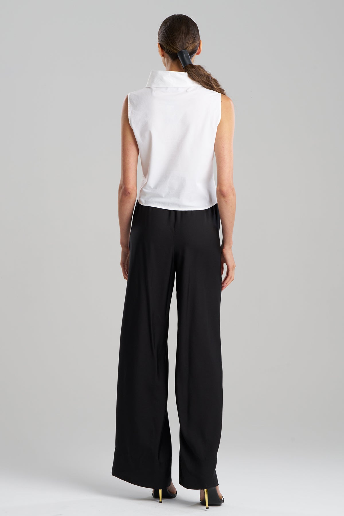 Buy Techno Poplin Cowl Top in White Online White