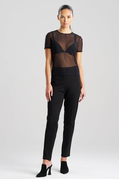 Seduction Mesh T-Shirt Top Black