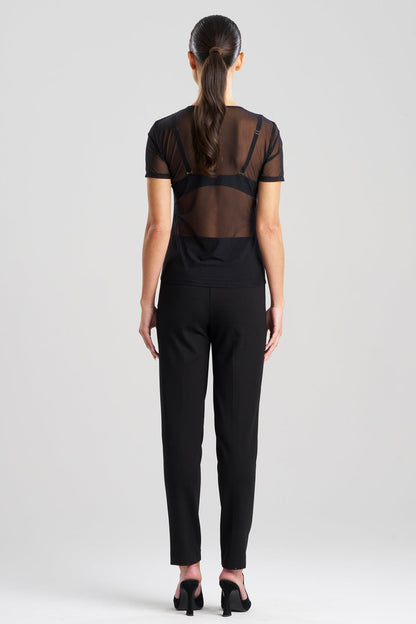 Seduction Mesh T-Shirt Top Black
