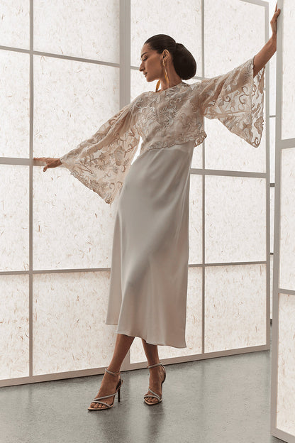 Buy Couture Piña Embroidered Top in Natural Online Natural