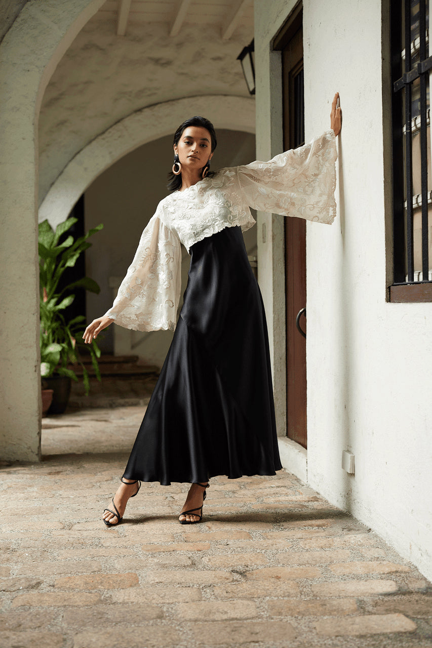 Buy Couture Piña Embroidered Top in Natural Online Natural