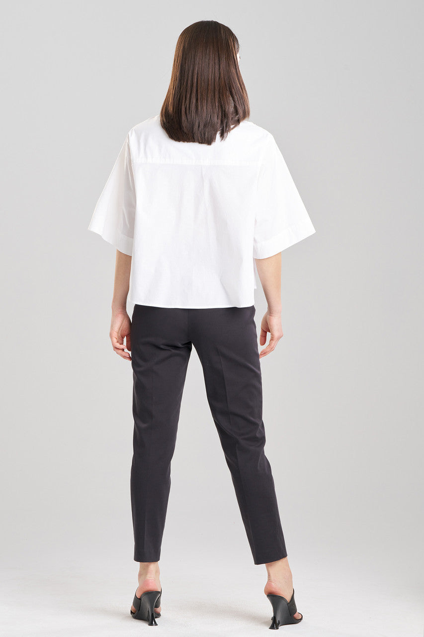 Buy Cotton Poplin Embroidered Cutout Trapeze Shirt in White Online White