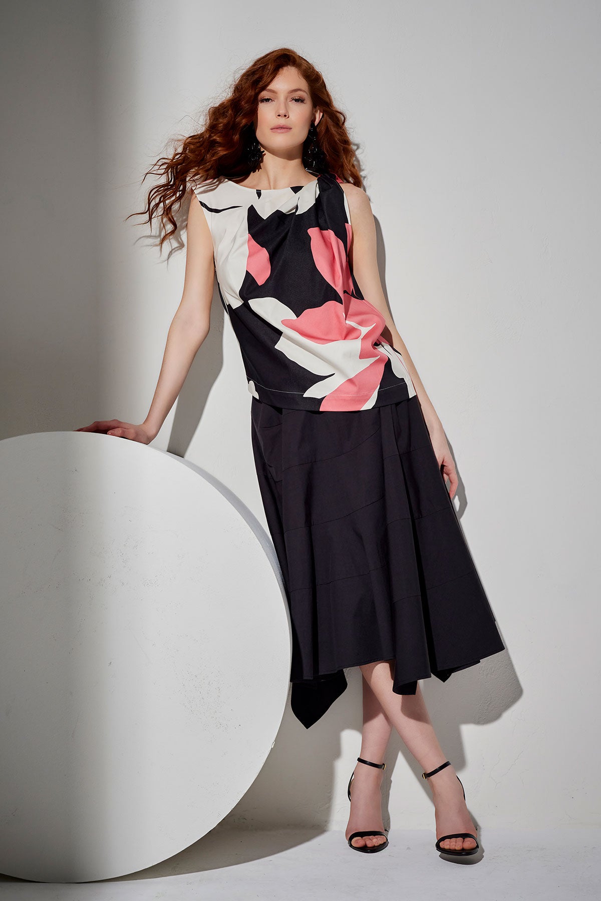 Nishi Cotton Origami Top Flamingo