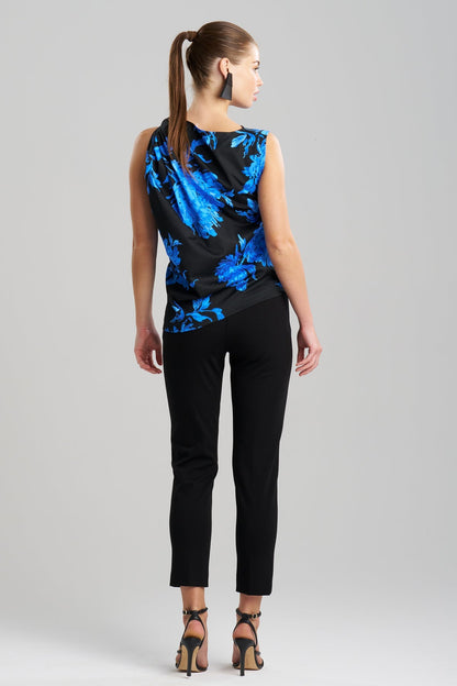 Buy Miyako Printed Cotton Chino Origami Top online Aster Blue