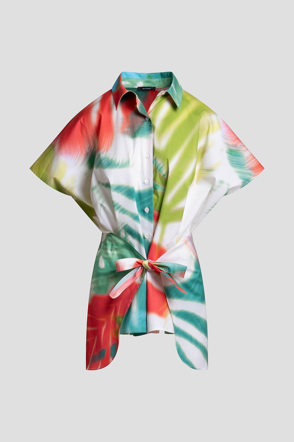 Usami Cotton Kimono Wrap Shirt Multi