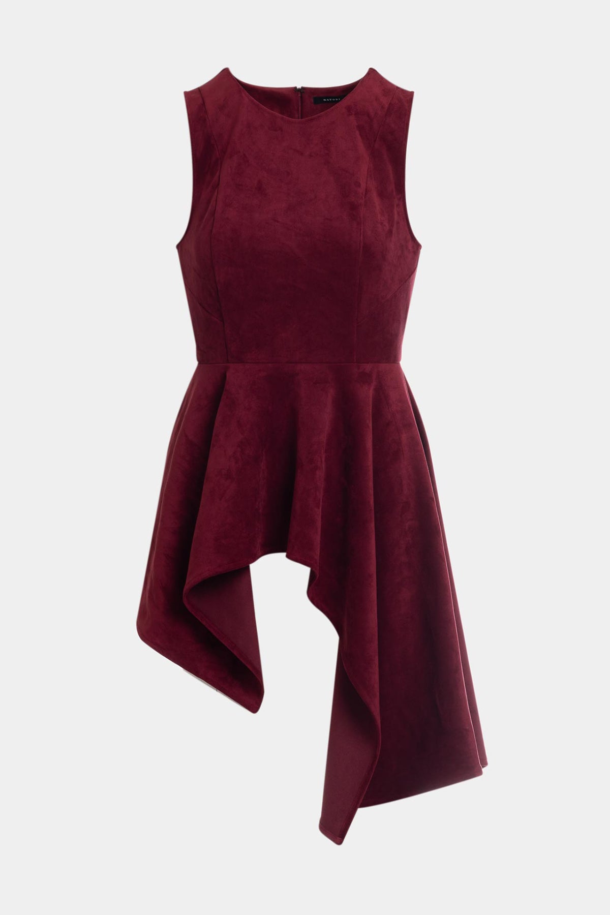 Vegan Luxe Suede Cascade Top Ruby