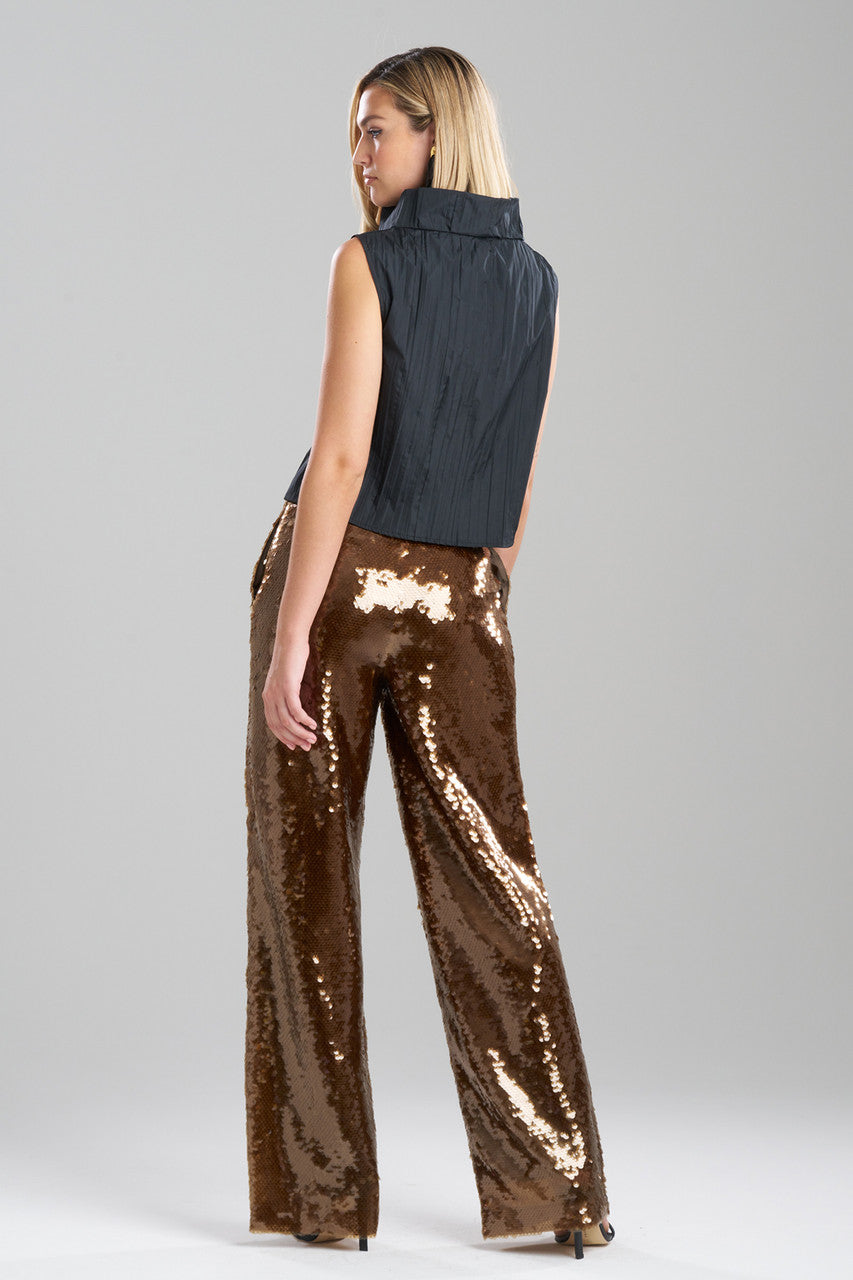 Buy Taffeta Plisse Cowl Top in Black Online Black
