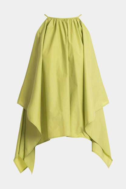 Techno Poplin Handkerchief Top Pear