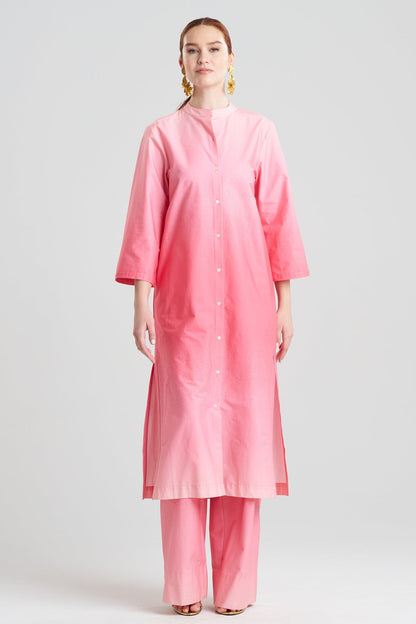Akari Cotton Mandarin Tunic Flamingo