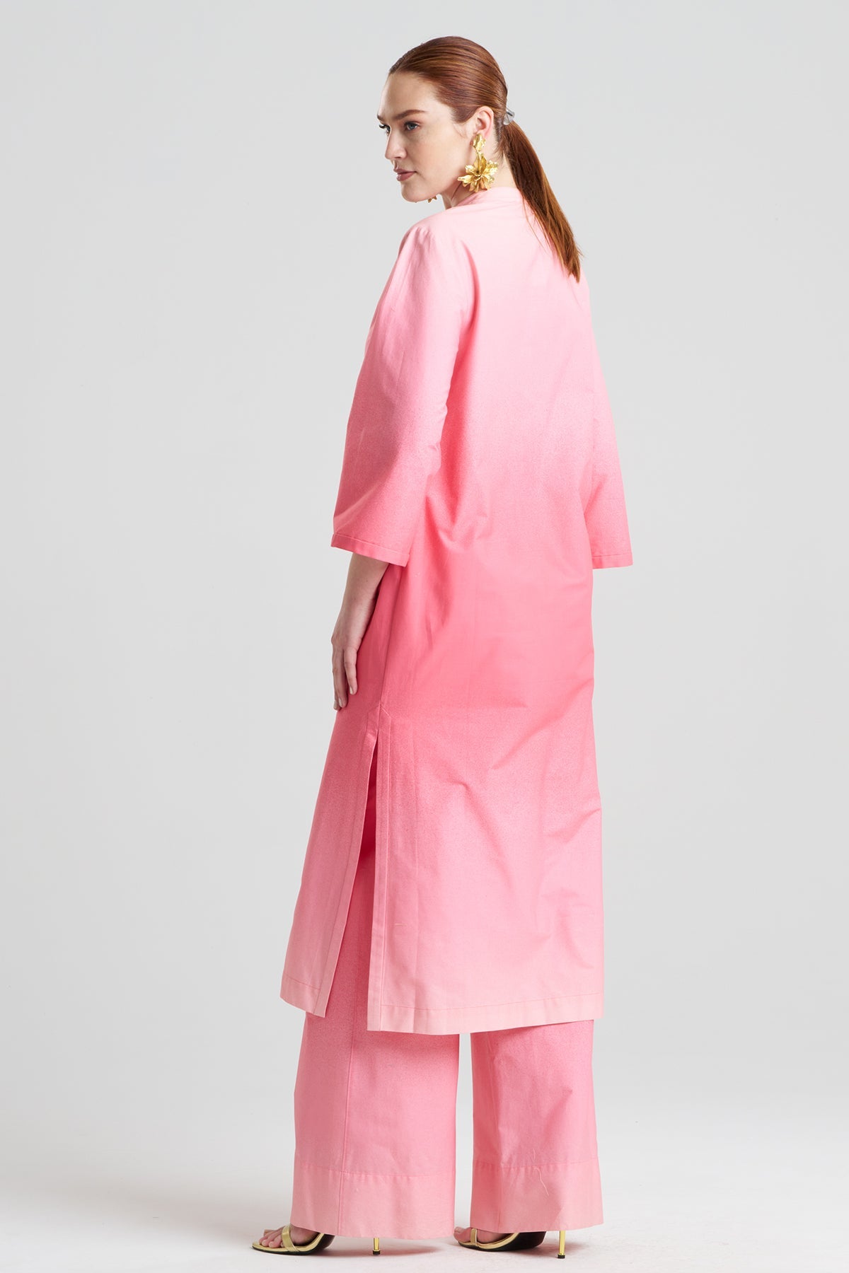 Akari Cotton Mandarin Tunic Flamingo