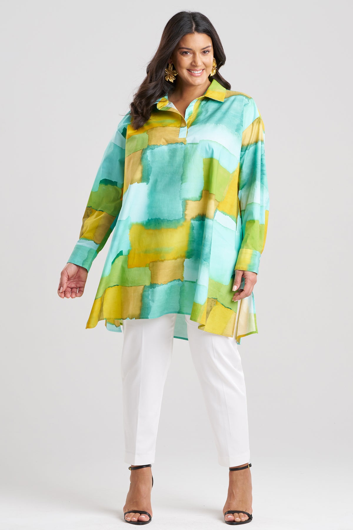Chiyo Cotton Oversized Shirt Mizu Blue