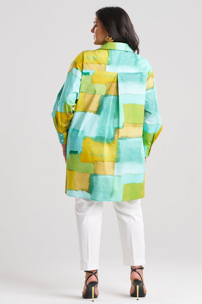 Chiyo Cotton Oversized Shirt Mizu Blue