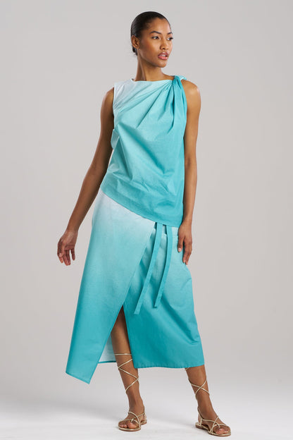 Akari Cotton Origami Top Mizu Blue