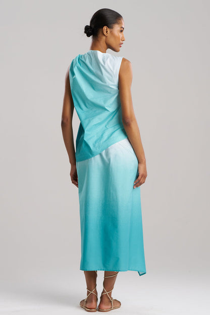 Akari Cotton Origami Top Mizu Blue
