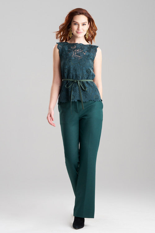 Buy Mantilla Lace Top in Bottle Green Online Bottle Green
