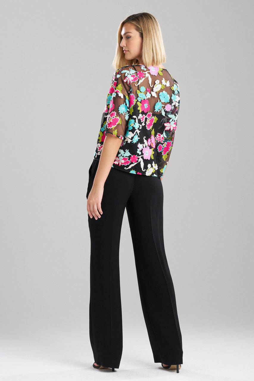 Buy Tangier Embroidered Tulle Top in Black Multi Online Black Multi