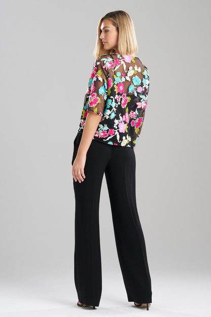 Buy Tangier Embroidered Tulle Top in Black Multi Online Black Multi