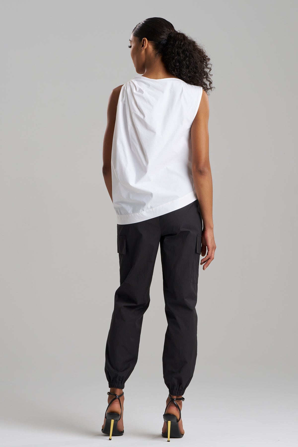 Buy Techno Poplin Origami Top online White