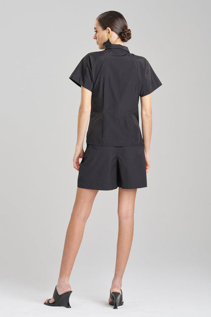 Buy Techno Poplin Shirt in Black Online Black