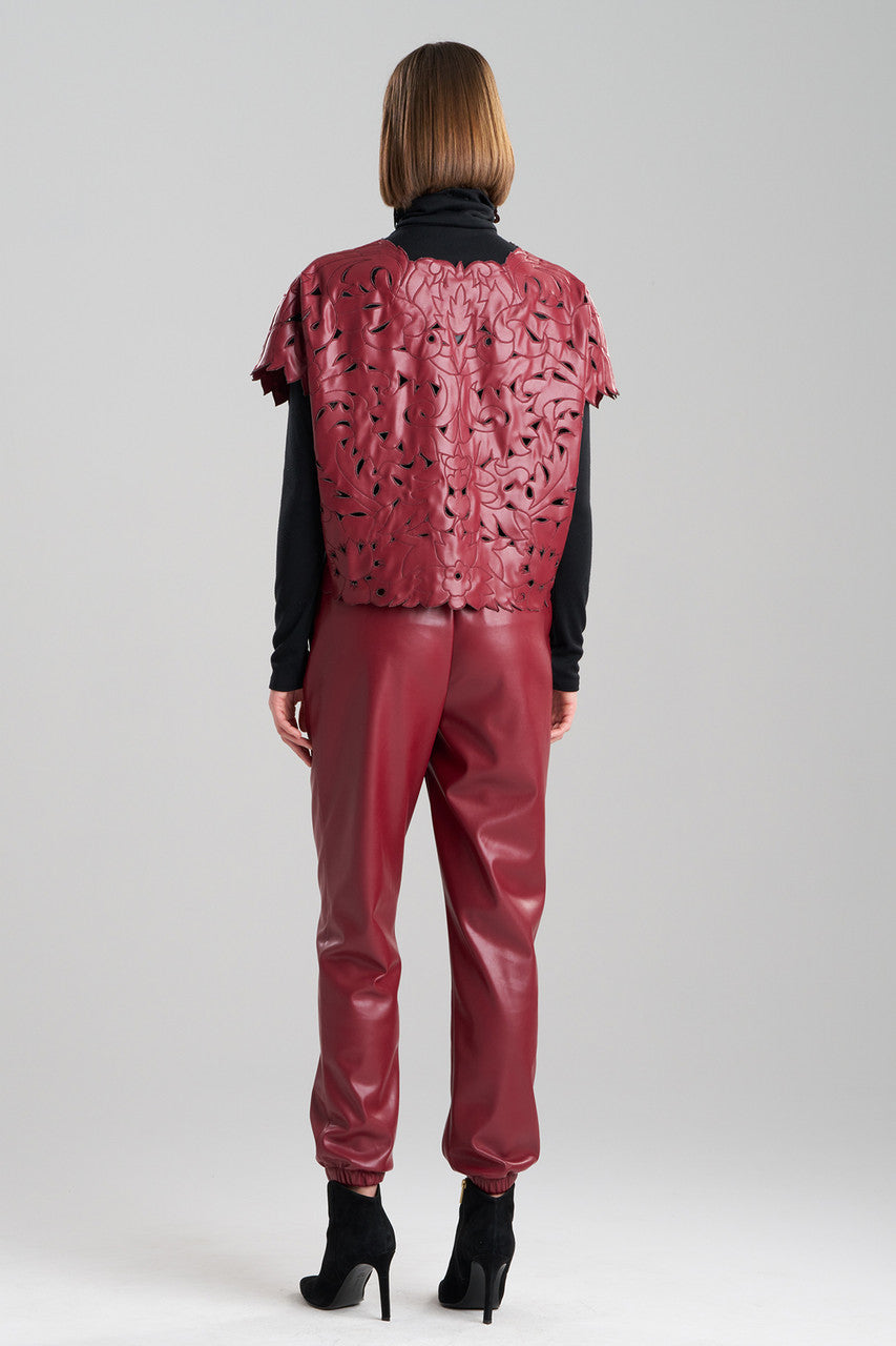 Buy Vegan Luxe Lambskin Cut Out Top in Brick Online Brick