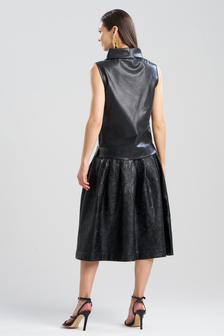 Buy Vegan Luxe Lambskin Funnel Top in Black Online Black