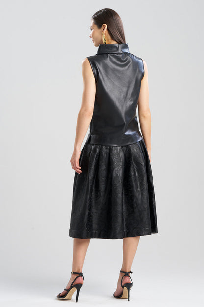 Buy Vegan Luxe Lambskin Funnel Top in Black Online Black
