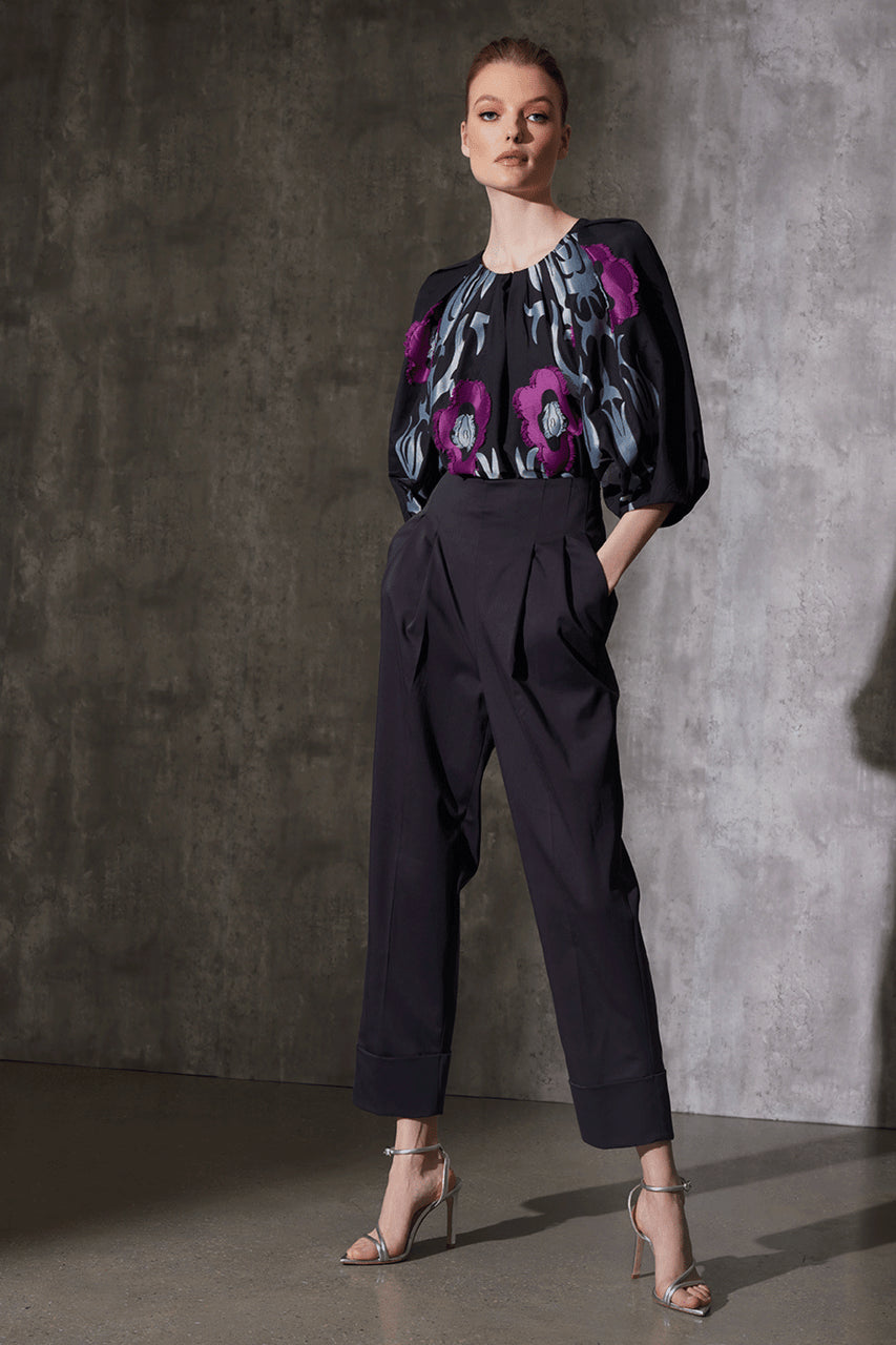 Buy Suzani Jacquard Top in Black Multi Online Black Multi