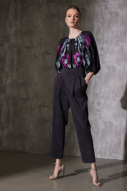 Buy Suzani Jacquard Top in Black Multi Online Black Multi