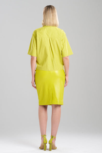 Buy Techno Poplin Embroidered Shirt in Chartreuse Online Chartreuse
