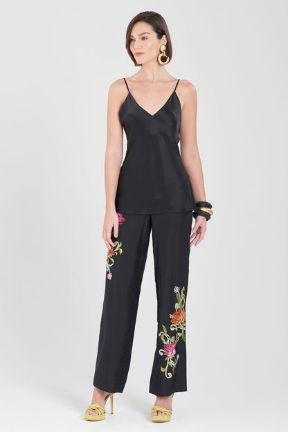 Key Essentials V-Neck Silk Cami Black