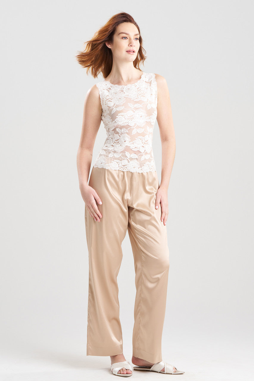 Buy Imagine Allover Lace Tank in Warm White Online Warm White
