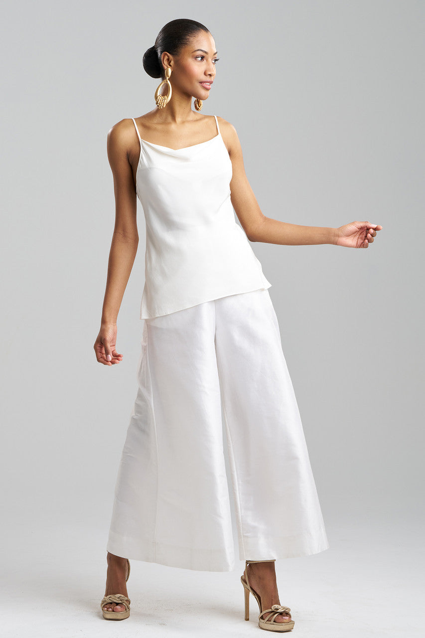 Buy Couture Silk Crepe Cowl Cami in Warm White Online Warm White