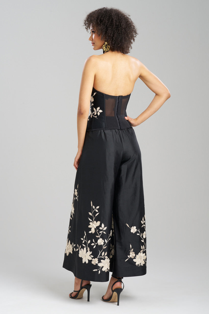 Buy Couture Floral Embroidered Corset in Black Online Black
