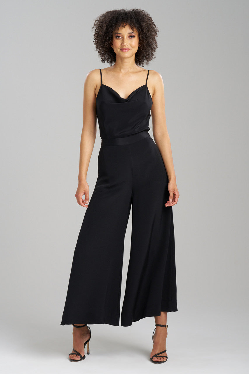 Buy Couture Silk Crepe Palazzo Pants in Black Online Black