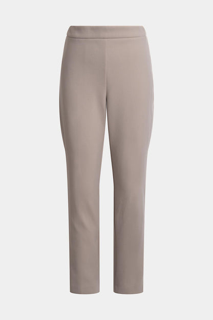 Techno Crepe Side Zip Ankle Pants Taupe
