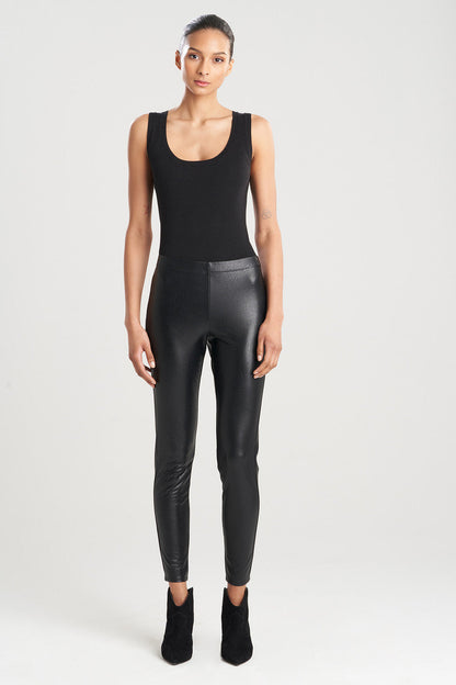 Buy Leatherette Leggings in Black Online Black