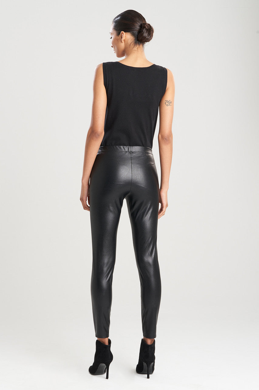 Buy Leatherette Leggings in Black Online Black