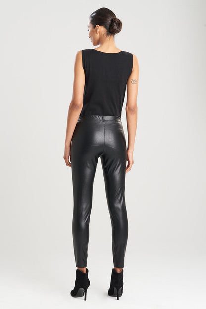 Buy Leatherette Leggings in Black Online Black
