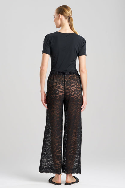 Peony Allover Lace Pants Black