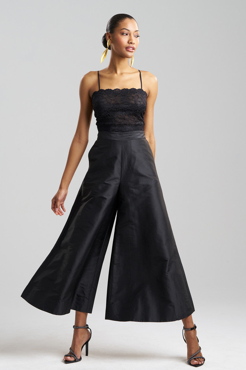 Buy Couture Silk Dupioni Palazzo Pants in Black Online Black