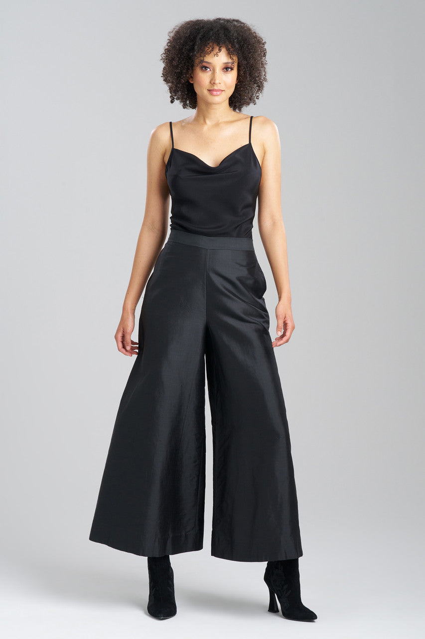 Buy Couture Silk Dupioni Palazzo Pants in Black Online Black
